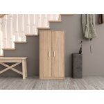 Meuble � chaussures 55x36x108 cm ch�ne clair avec 2 portes ? russia