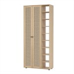 Meuble � chaussures 6ft galano hansel - l 79. 6 x l 29. 9 x h 180. 2cm, pour salon - couleur marron