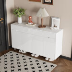 Meuble � chaussures meuble d'entr�e 140x39x84cm 2 tiroirs 4 portes cloisons r�glables armoire � chaussures ...