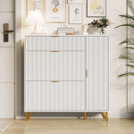 Meuble � chaussures , meuble d?entr�e, double niveau de rangement r�glable, 2 portes, syst�me anti - ...