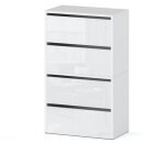 Meuble chaussures hit - 100 cm - blanc mat et brillant - design moderne et pratique