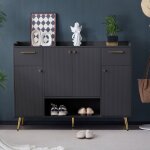 Sureh - meuble  chaussures moderne avec 2 tiroirs et 4 portes, buffet, table console pour salon, chambre, ...