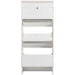 Meuble chaussure rangement chaussure 3 abattants, armoire � chaussures entr�e, meuble � chaussures range ...