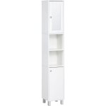 Kleankin - meuble colonne de salle de bain 2 portes 2 étagères réglables 2 niches miroir piètement poignées ... Kleankin - meuble colonne de salle de bain 2 portes 2 étagères réglables 2 niches miroir piètement poignées ...