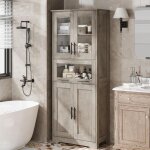 Hoerfuriy ? colonne de salle de bain 170 cm ? armoire �troite avec 5 compartiments ? mdf hydrofuge ? ...