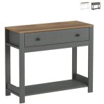 Meuble console d'entre blanc noir style classique avec tiroir corlay - noir