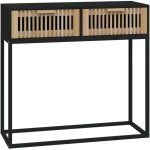 D�coshop26 - meuble console d'entr�e moderne table d'appoint avec tiroirs 80 x 30 x 75 cm bois d'ing�nierie ...