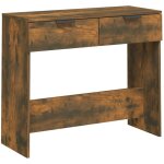 Meuble console d'entre moderne avec tiroirs 90 x 36 x 75 cm bois d'ingnierie marron vieilli dec031824 ...