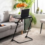 Meubles cosy - petite table pliante, table pour ordinateur portable, r�glable en hauteur requis plateau ...