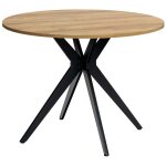 Meubles cosy table salle � manger ronde vintage 4 personnes pour salon cuisine bureau, en bois d'ing�nierie ...