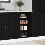 Meuble de cuisine bas ch�ne noir 40 x 44, 5 x 81, 5 cm