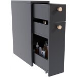 Meuble de cuisine troit frodo noir 61, 8 x 21 x 45 cm