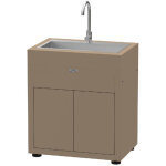 Meuble cuisine ext�rieure avec �vier int�gr� - 80 x 55 cm ? taupe ? le marquier