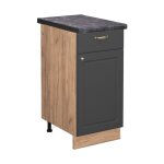 Meuble cuisine fame - line, anthracite - or, 40 cm, pt anthracite vicco