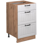 Meuble cuisine fame - line, blanc campagne, 50cm sans pt, vicco