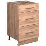 Meuble cuisine fame - line, ch�ne de force dor�, 50cm , pt marbre, vicco