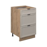 Meuble cuisine fame - line, grisbeige, 50 cm sans plan de travail vicco