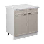 Meuble cuisine fame - line, grisbeige, 80 cm, pt marbre, vicco