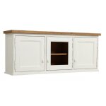 Decoration d ? autrefois - meuble de cuisine haut 2 portes pleines 1 porte vitrée - bois - blanc - interior's ... Decoration d ? autrefois - meuble de cuisine haut 2 portes pleines 1 porte vitrée - bois - blanc - interior's ...