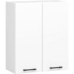 Armoires de cuisine haute akord w60 oliwia h720 blanc 60 cm 2 portes faade blanche 2 tagres 60x30x72 ...