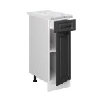Vicco - meuble cuisine r - line, anthracite campagne, 30cm pt marbre