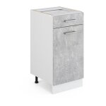 Meuble cuisine r - line, bton, 40 cm, pt anthracite, vicco