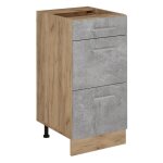 Meuble cuisine r - line, bton, 40cm avec tiroirs, sans pt vicco