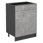 Meuble cuisine r - line, béton, 60cm avec tiroir, sans pt vicco Meuble cuisine r - line, béton, 60cm avec tiroir, sans pt vicco
