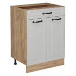 Meuble cuisine r - line, blanc campagne, 60cm avec tiroir, sans pt vicco