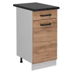 Meuble cuisine r - line, chne de force dor, 40cm pt anthracite vicco