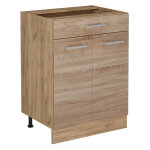 Meuble cuisine r - line, sonoma, 60cm avec tiroir, sans pt vicco