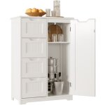 Meuble cuisine rangement armoire de cuisine commode 4 tiroirs 1 porte de placard 1 Étagère réglable pour ... Meuble cuisine rangement armoire de cuisine commode 4 tiroirs 1 porte de placard 1 Étagère réglable pour ...