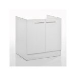 Sans marque - meuble de cuisine sous évier 2 portes blanc h. 86cm l. 80cm p. 60cm Sans marque - meuble de cuisine sous évier 2 portes blanc h. 86cm l. 80cm p. 60cm