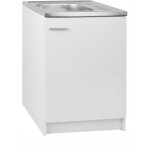 Meuble de cuisine sous vier - 60 x 60 x 83 cm - blanc lgant - design moderne et pratique