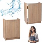 Meuble de cuisine sous vier - 60 x 60 x 83 cm - chne sonoma - lgant et fonctionnel