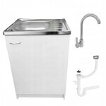 Stamar - meuble de cuisine sous vier - 60 x 60 cm - blanc - design lgant et fonctionnel