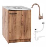 Meuble de cuisine sous vier - 60 x 60 cm - chne dor - design lgant et fonctionnel