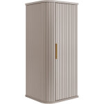 Meuble demi colonne suspendu de salle de bain glamour cachemire 35 x 79 cm