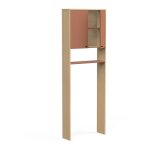 Meuble dessus wc 2 portes 1 tablette abricot elisa Meuble dessus wc 2 portes 1 tablette abricot elisa