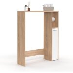 Idmarket ? meuble dessus wc bicolore wallis ? placard en panneaux de particules m�lamin�s ? dimensions ...