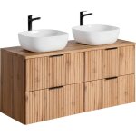 Meuble double vasque 120cm adriel bois