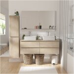 Ensemble sorrento double vasque suspendu 120cm