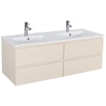 Meuble double vasque sorrento suspendu avec plan vasque en cramique 120cm