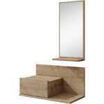 Meuble d'entre 1 tiroir avec miroir console d'entre vestiaire finition en couleur safir 60x85, 5x30cm ...