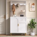 Meuble d'entr�e avec armoire � chaussures, crochets - meuble d?entr�e, ensemble de garde - robe - 80x175, ...
