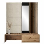 Mobilier1 - meuble d'entre hartford 322, abriamo 3, 205x172x42cm, miroir, stratifi, tapisserie,  poser ...