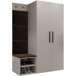 Mobilier1 ? meuble d'entr�e hartford ? cachemire ? 191x122x50cm ? tissu stratifi� ? � poser ? murale ...