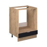 Meuble pour four fame - line, noir ray, 60 cm sans plan de travail vicco