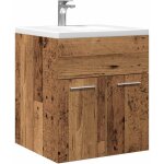 Meuble lavabo de salle de bain vieux bois bois d'ingnierie vidaxl