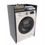 Meuble lave - linge noir ts, colonne de salle de bain